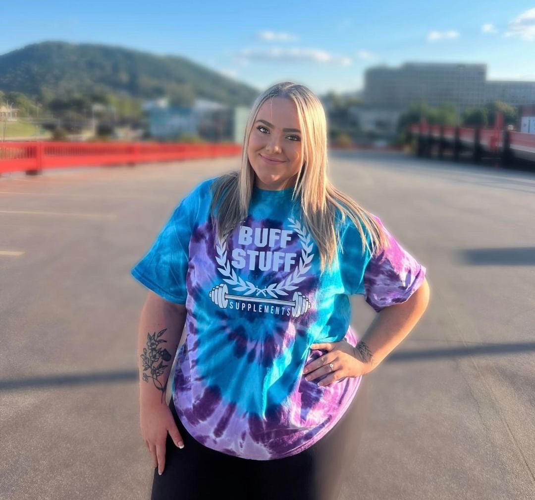 Tie dye OG Buff Stuff logo